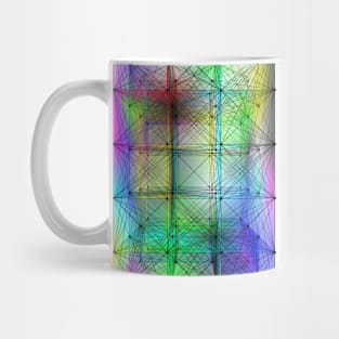 Multi-colored parallelepiped. Mug